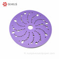 Disques de 6 pouces P60-P800 Papier de ponçage en céramique violet